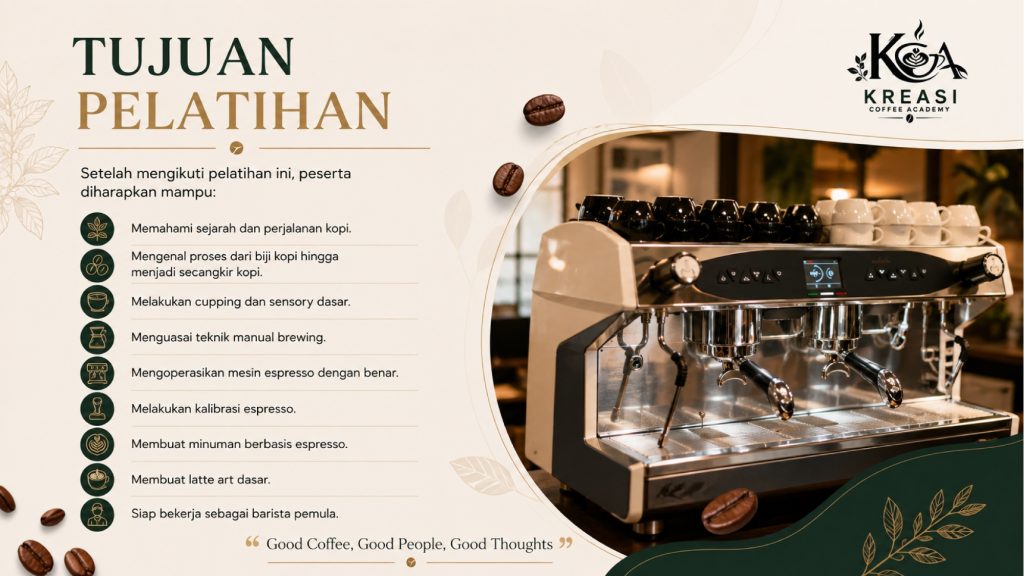 Tujuan Pelatihan KCA - Kursus Barista Bekasi