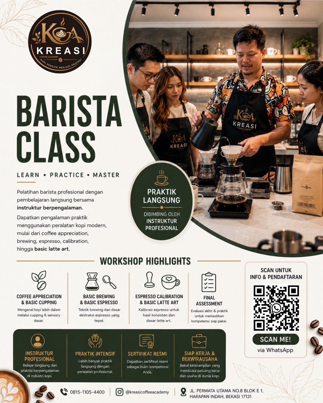 pelatihan barista bekasi